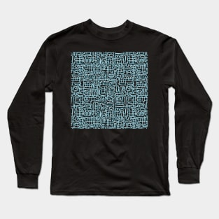 One Line - Blue Long Sleeve T-Shirt